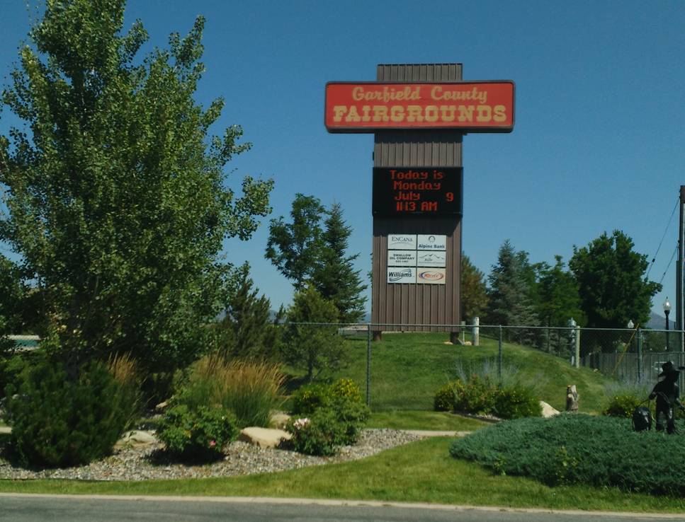 Pictured: Garfield County Fairgrounds Entrance