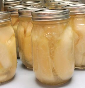 canned pears in a light syrup